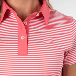 Camiseta Deportiva Informal Transpirable de Punto para Mujer, Corte Regular, Algodón, Manga Corta, Logotipo Personalizado Estampado, Golf - Product Image 4
