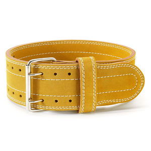 Ceinture de Musculation en Cuir Ajustable avec Levier, Protection Renforcée, Couleur/Logo Personnalisables, Ceinture de Soutien pour Fitness et Haltérophilie, Blanche - Product Image 1