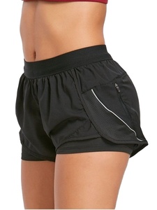 Shorts Athlétiques Unisexe Grande Taille Respirants Extensibles dans les Quatre Sens Polyester/Nylon Taille Haute Tendance Noir Élégant Décontracté Entièrement Extensible - Product Image 4