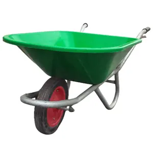 Frame Easy Assemble Wheelbarrow Machine for Garden or Construction High Quality Steel Plastic Tray Produce in Vietnam 06 Months