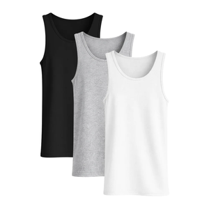 <b>Men's</b> Fitted <b>Ribbed</b> Scoop neck Cotton Tank Top Wholesale <b>Vest</b> Supplier Europe - Product Image 2