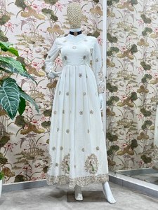 Ramdev Trading Designer Women's Modern Elegant Anarkali Salwar <b>Kurta</b> Embroidered Dupatta Digital Print Quick Dry Weddings Diwali - Product Image 6
