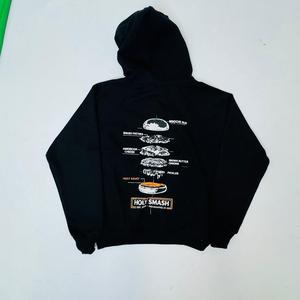 Sudadera con capucha oversize de invierno con cremallera de cuarto, efecto desgastado, bordado y apliques, 100% algodón, de alta calidad y a la moda. - Product Image 6