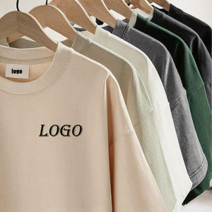 T-shirts à manches courtes pour hommes en coton 100% de haute qualité, anti-boulochage, style hip-hop, noir, décontracté, mode, logo OEM personnalisé, 230 g/m² - Product Image 5