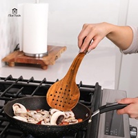 Nouvel Arrivage – Ensemble d'ustensiles de cuisine écologiques faits à la main en bois d'acacia – Spatules et spatules à retourner personnalisées, antiadhésives et résistantes à la chaleur – Diva