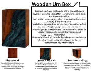 Urna de Resina Hecha a Mano con Diseño de Olas Oceánicas, Caja Conmemorativa para Recuerdos de Playa - Product Image 3