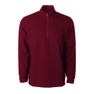 INDEX SPORTS WEAR Sudadera de Forro Polar Verde para Hombre, Cierre de Cremallera de un Cuarto, Corte Regular, Color Sólido, Deportiva, Manga Larga, para Otoño - Product Image 4