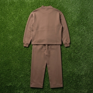 Conjunto Deportivo para Hombre, Sudadera Cuello Redondo Marrón y Pantalones Jogger, Dos Piezas en Color Sólido, Ropa Casual Urbana - Product Image 6