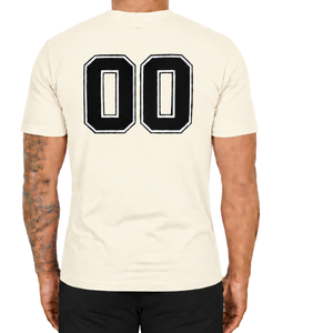 T-shirt ajusté ivoire pour homme, manches courtes, col rond, imprimé personnalisé, coupe slim, décontracté, en coton, vente en gros, streetwear, sport - Product Image 2