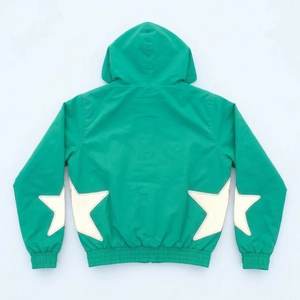 RTS High Sells Custom Logo Green With White Star Men's Nylon <b>Wind</b> <b>Breaker</b> Shorts Sets Vintage Outwear Men Set Streetwear Hoodies - Product Image 3