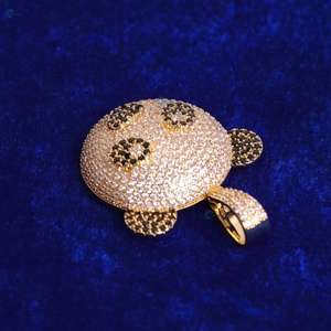 Pendentif Hip Hop Panda Face Iced Out personnalisé avec diamants de laboratoire, style rappeur, pour lui - Product Image 5