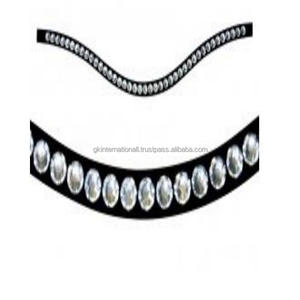 Bandeau frontal décoratif en cristal Équipement de cheval en cuir de meilleure qualité au prix de gros Toutes les tailles personnalisées disponibles - Product Image 6