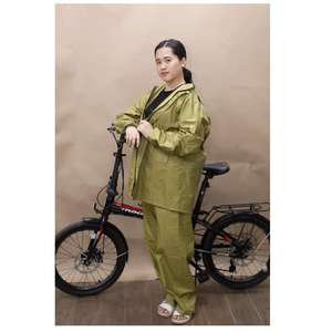 Chaqueta y Pantalones Impermeables 190T, Ropa de Lluvia Ligera, Precio Accesible, Fabricante OEM ODM, Nailon de Alta Calidad - Product Image 2