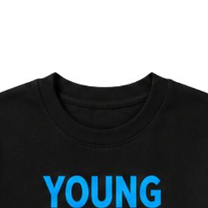 Camiseta Juvenil Negra de Manga Corta y Cuello Redondo con Diseño Gráfico para la Escuela, Ropa Cómoda para Uso Diario - Product Image 2