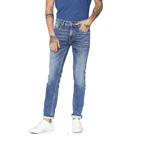 Jeans for <b>Men</b> Wholesale Price Denim Fabric Slim Fit <b>Men</b> Overruns Supplier <b>Stretch</b> Casual Baggy Blue Wash Jeans <b>Pants</b> - Product Image 6