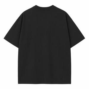 Camiseta Negra Lisa de Alta Calidad, 100% Algodón, Talla Grande, para Hombre, con Hombros Caídos, Personalizable con Logotipo, Estilo Urbano - Product Image 3
