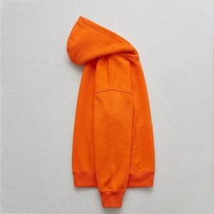 Nueva Llegada Sudadera Casual de Invierno para Mujer con Logotipo Personalizado, Color Naranja Sólido, Cierre Corto Blanco, Mangas Largas, Suave, Cálida y Transpirable - Product Image 3