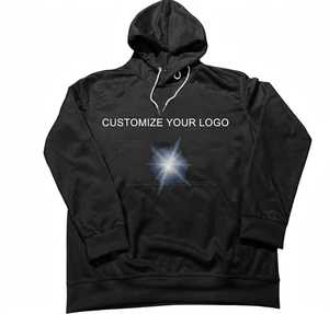 Custom Logo Polyester <b>Fleece</b> <b>Mens</b> Lightweight Breathable Streetwear Hoodie <b>White</b> Black Gray Performance Pullover Pocket Custom - Product Image 5