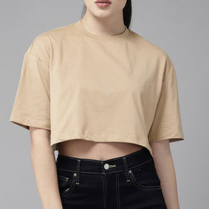 Vente en gros de t-shirts courts pour femmes de haute qualité, respirants, avec logo personnalisé, best-sellers de l'été, 100% coton, écologiques, séchage rapide - Product Image 1