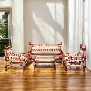 Bancs en bois de style vintage indien, bancs en bois durables, meubles de maison, décoration vintage à combiner - MOQ 1 conteneur seulement - Product Image 5