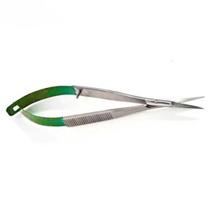 Ciseaux à cuticules professionnels en acier inoxydable à lame incurvée tranchante, manche en acier, logo personnalisé, pour soins des ongles, usage en salon, précision - Product Image 3