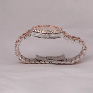 Montre Moissanite Diamant Tendance et Élégante, Montres Entièrement Serties de Diamants Moissanite VVS1, Montre Moissanite de Luxe Entièrement Automatique - Product Image 2