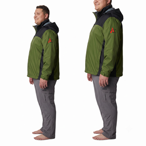 Veste coupe-vent personnalisée pour homme, grande taille, bicolore, imperméable, légère, respirante, zippée, pour l'extérieur, tendance, rembourrée - Product Image 3