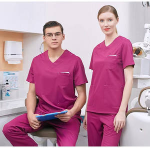 Conjunto de Uniforme Médico Azul Marino Unisex con Logotipo Personalizado, Uniforme Profesional con Cuello en V para Doctores, Personal de Enfermería, Clínicas de Salud - Product Image 6