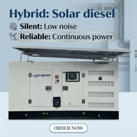 Groupes électrogènes diesel silencieux de 10 à 50 kW avec panneau solaire rétractable et ATS