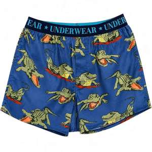 Sous-vêtements pour hommes, lot de 3 boxers mi-hauts en coton, imprimé floral, respirants, pour adultes - Product Image 3