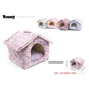 Yommy Pet House 43x53x50cm Flannel Soft Dog <b>Bed</b> For Small Pets - Product Image 2