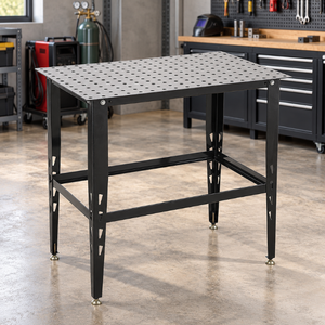 Table de soudage robuste avec kit d'outils de 24 pièces, établi de fabrication en acier de bonne qualité avec pinces et outils de fixation GAR052 - Product Image 1