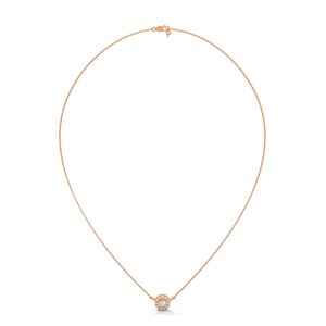 Collier pendentif solitaire en or rose avec diamant de laboratoire, bijoux fins, collection de cadeaux modernes pour femmes - Product Image 3