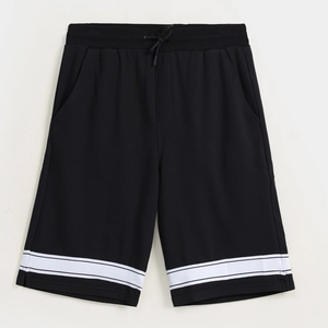 Short cargo homme en toile délavée respirante et écologique, taille mi-haute à cordon de serrage, coupe ample, design multi-poches longues, style streetwear - Product Image 3