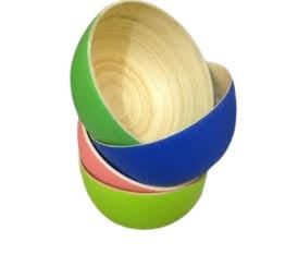 Cuenco para servir de bambú redondo Vintage moderno, vajilla hecha a mano, herramientas de comedor de cocina para catering, restaurante, uso en fiesta en casa - Product Image 4