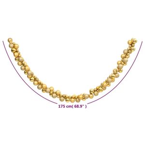 68,9 \ "bolas de Navidad de poliestireno dorado guirnalda decoración de corona festiva para la temporada navideña - Product Image 6