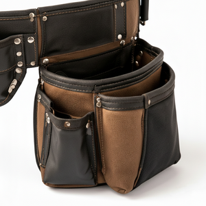 Ceinture à outils en cuir véritable de qualité supérieure, sur mesure, pour la construction, vente en gros - Product Image 6