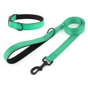 Collier pour chien réfléchissant en nylon avec doublure douce pour chiens de grande race comme le Golden Retriever, laisse pour le cou de l'animal - Product Image 5
