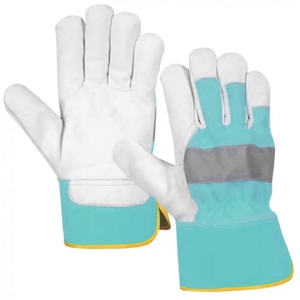 Gants de travail de sécurité en cuir de chèvre naturel de qualité supérieure, gants de rigueur canadiens pour la protection des mains lors des travaux manuels - Product Image 2