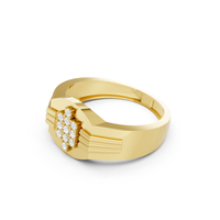 Bague pour homme en or jaune 9 carats de qualité supérieure, design complexe inspiré du patrimoine, bijou raffiné et tendance à vendre