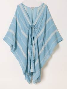 Kimono Largo Bordado para Mujer con Cierre de Cordón, 100% Algodón - Product Image 1