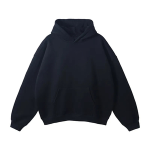 Sweat-shirt à capuche surdimensionné pour homme, en molleton de coton épais de qualité supérieure, avec logo personnalisé, style streetwear, vente en gros OEM - Product Image 4