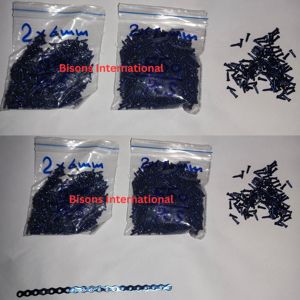 Perles de verre en forme de trompette BISONS Professional bleu foncé 2x6mm pour la fabrication de bracelets et de colliers - Product Image 4