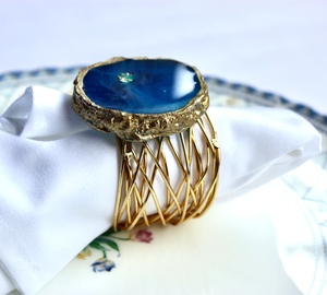 Anillo de Servilleta de Resina de Alta Calidad para Decoración de Mesa de Boda en Jardín, Anillo de Servilleta de Metal y Resina para Pedidos al por Mayor - Product Image 6