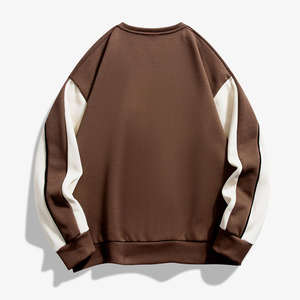 2025 Fall Men's Odie <b>Retro</b> Street Trend Crew Neck <b>Sweatshirt</b> Customizable Hip P Patchwork Embroidered Washed Warm Woven Winter - Product Image 6