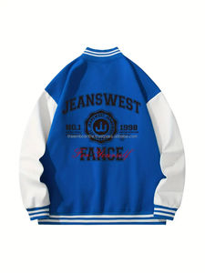 Chaqueta de Béisbol Unisex de Lana para Hombre, Chaqueta Informal con Cremallera, Capucha de Tela Satinada, Estilo Acolchada, Invierno - Product Image 4