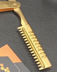 Cuchilla de Afeitar Profesional de Alta Calidad para Barbería, Directo de Fábrica, Cabezal Dorado Plegable, Hoja Única Importada - Product Image 6