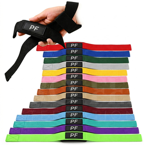 Sangles de musculation personnalisées avec logo imprimé, support de poignet réglable, sangles d'entraînement en nylon pour la musculation et le powerlifting - Product Image 1