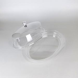 Plateau de service ovale en acrylique avec couvercle - Product Image 5
