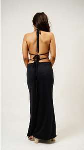 Halter Neck Cutout Maxi <b>Dress</b> - Product Image 2